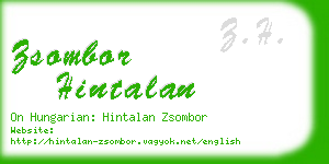 zsombor hintalan business card